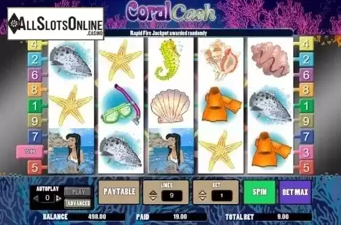 Screen7. Coral Cash from Wager Gaming