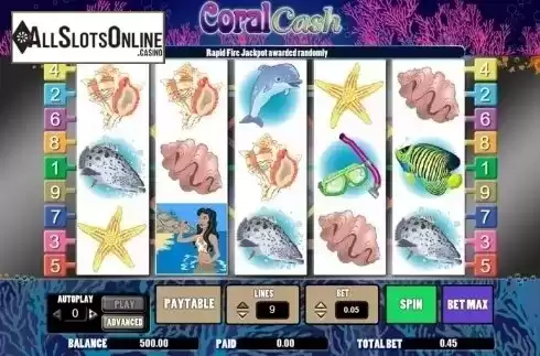 Screen4. Coral Cash from Wager Gaming