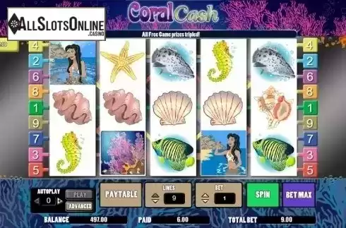 Screen6. Coral Cash from Wager Gaming