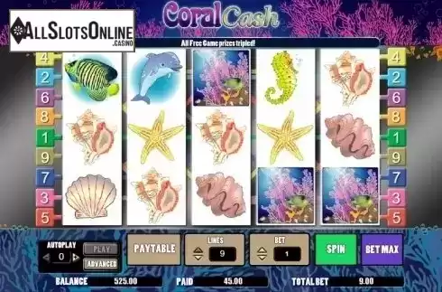 Screen8. Coral Cash from Wager Gaming