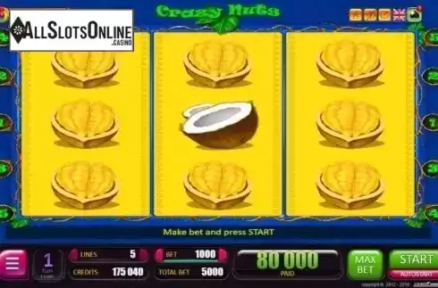Win Screen. Crazy Nuts from Belatra Games