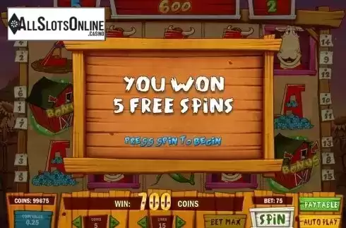 Free spins. Crazy Cows from Play'n Go