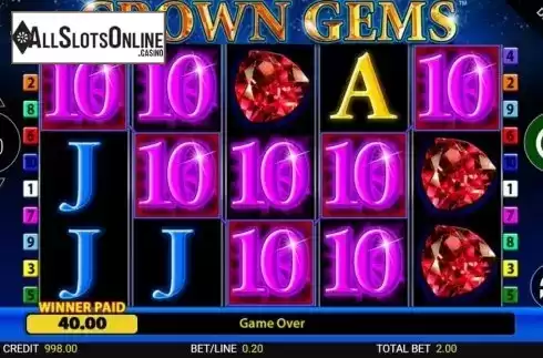Win Screen 3. Crown Gems from Reel Time Gaming