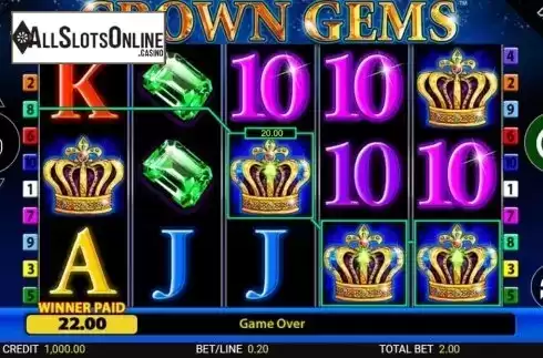 Win Screen 2. Crown Gems from Reel Time Gaming