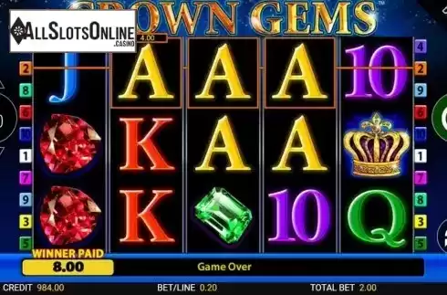 Win Screen 4. Crown Gems from Reel Time Gaming