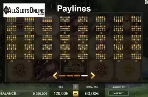 Paylines. CrypBattle from Ganapati