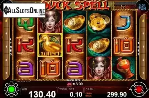 Win screen 4. Duck Spell from Casino Technology