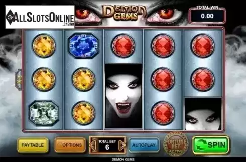 Freespins win. Demon Gems from Inspired Gaming