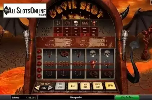 Win Screen. Devil Slot from GameScale