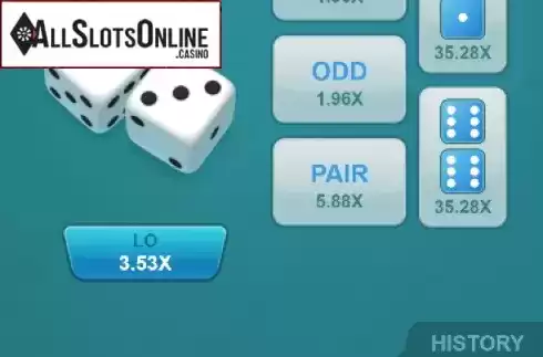Win screen 2. Dice Hi Lo (PG Soft) from PG Soft