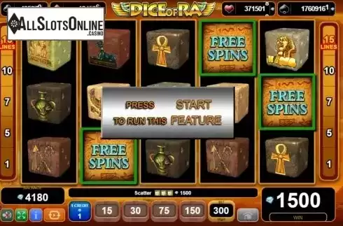 Win Screen 2. Dice of Ra from EGT