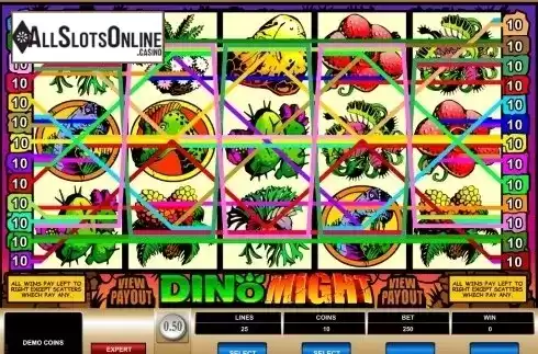 Screen4. Dino Might from Microgaming