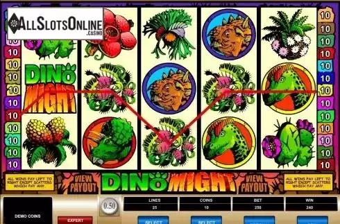 Screen5. Dino Might from Microgaming