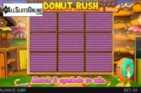 Reels screen. Donut Rush from Spinomenal