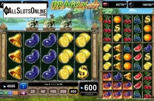 Win screen. Dragon Hot from EGT