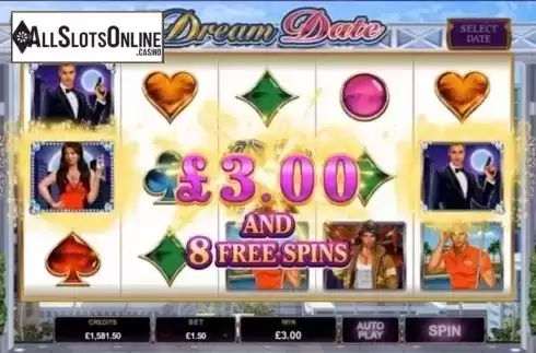 Win Screen . Dream Date from Microgaming