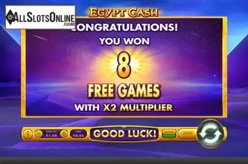 Free games screen. Egypt Cash from Skywind Group
