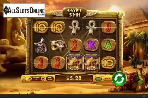 Win Screen . Egypt Spin from Skywind Group