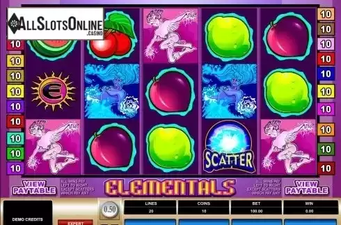 Screen3. Elementals from Microgaming