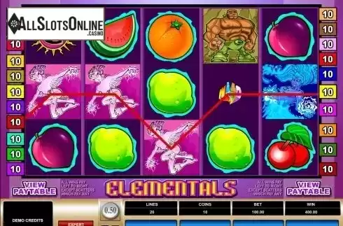 Screen5. Elementals from Microgaming