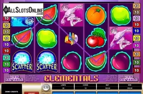 Screen6. Elementals from Microgaming