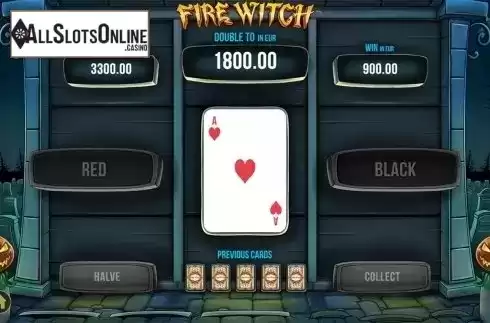 Gamble game screen 2. FIRE WITCH from SYNOT