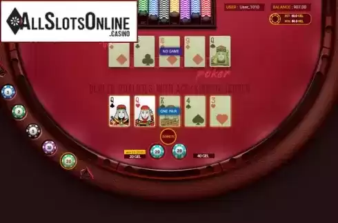 Win Screen. Caribbean Poker from Smartsoft Gaming