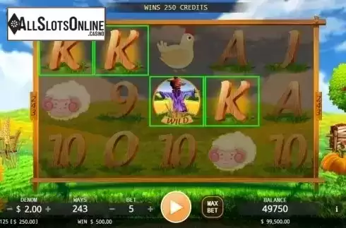 Win screen. Farm Mania from KA Gaming