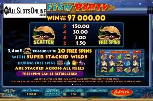 Screen2. Fish Party from Microgaming