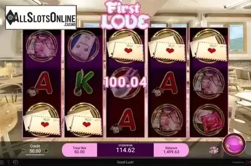 Win screen 2. First Love from Spadegaming