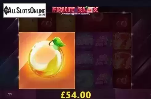 Win screen. Fruit Blox from Red Tiger