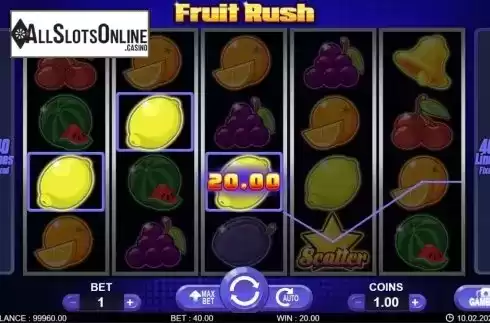 Win screen 1. Fruit Rush (7mojos) from 7mojos