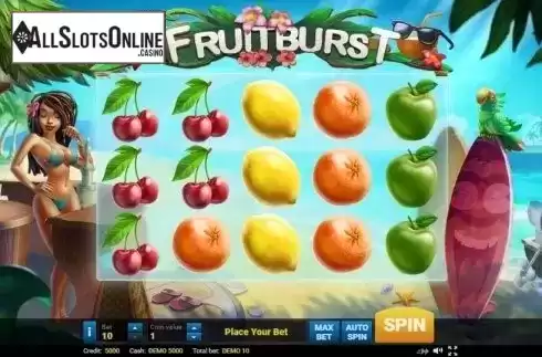 Reel screen. Fruitburst from Evoplay Entertainment
