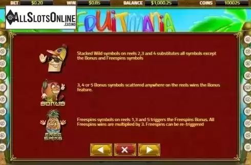 Features. Fruitmania from XIN Gaming