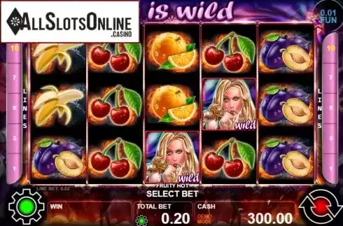 Reel screen. Fruity Hot from Casino Technology