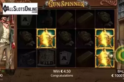 Win Screen 2. Gunspinner from Booming Games