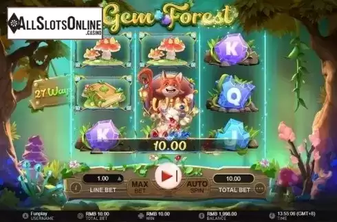 Win Screen. Gem Forest from GamePlay