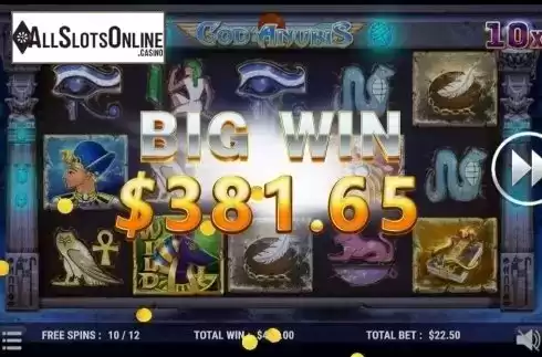 Big Win. God Anubis from Slot Factory