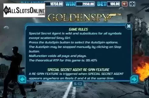 Rules 2. Golden Spy from Allbet Gaming