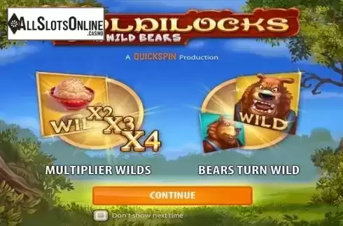 Game features. Goldilocks from Quickspin