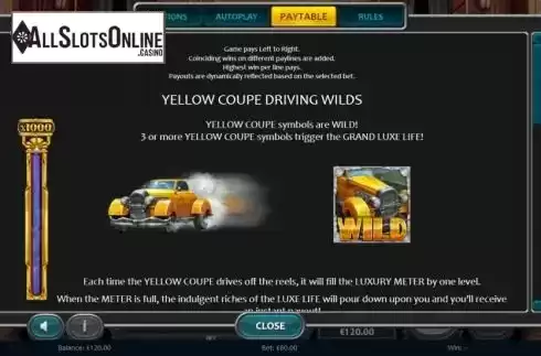 Driving Wilds Screen. Grand Luxe from Nucleus Gaming
