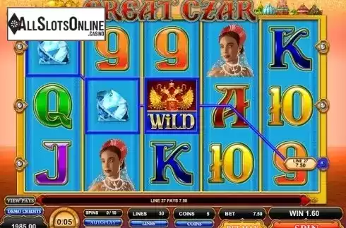 Screen 1. Great Czar from Microgaming