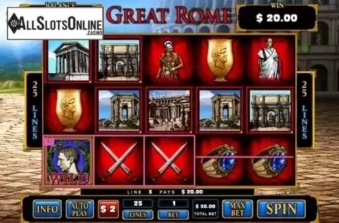 Win Screen. Great Rome from GMW
