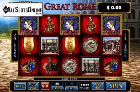 Game Screen. Great Rome from GMW