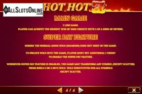 Features. Hot Hot 7 from Givme Games