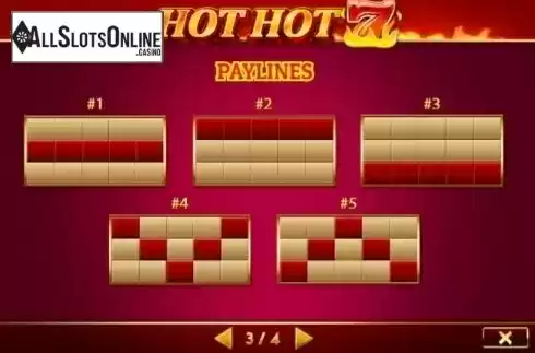 Paylines. Hot Hot 7 from Givme Games