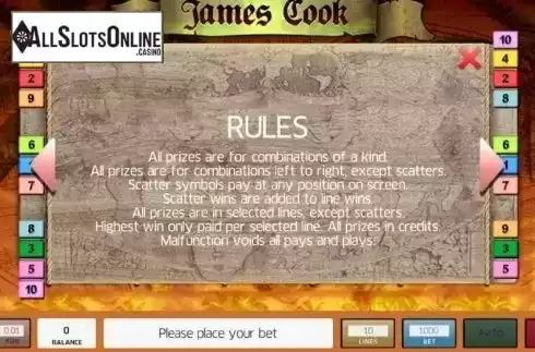 Rules. James Cook from InBet Games
