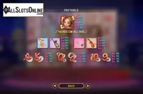 Paytable . Jazz It Up from GamePlay