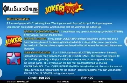 Features. Joker Boom from KAJOT