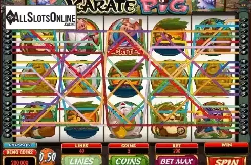 Screen7. Karate Pig from Microgaming